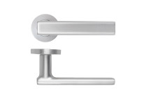 Frigo Lever On Round Rose Satin Chrome Finish