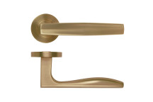 Apennine Lever On Round Rose Antique Brass Finish