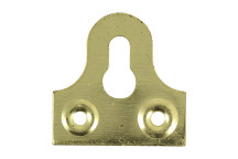 ZZ- Glass Mirror Plate Slotted 38mm Brass (4)