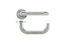Door Handle 19mm RTD Unsprung Lever On Slimline 4mm Rose 304 SSS*