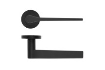 Gio Lever On Round Rose Oscuro Matt Black Finish