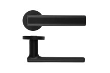 Frigo Lever On Round Rose Oscuro Matt Black Finish