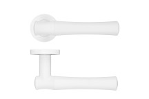 Aldo Lever On Round Rose Powder Coated White Finish