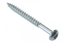 Woodscrew Zinc Plated Round Head 10 x 1 (200)
