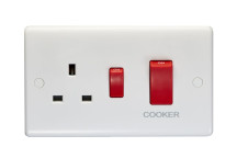 Double Pole Switch 45A with 13A Switched Socket White*