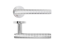 Favo Lever On Round Rose Polished Chrome Finish