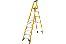 Werner 717 Series Fibreglass Platform Stepladder 10 Tread