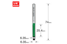 Trend C168X1/4TC Two Flute Guided Trimmer Cutter 6.3mm x 25.4mm*