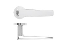 Veloce Lever On Round Rose Polished Chrome Finish
