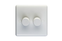 Dimmer Switch Led 2 Gang 2 Way White*