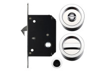 Bathroom Sliding Door Lock Set CP 70mm*