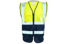 Hi Viz Executive Vest Yellow / Navy Large*