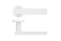 Frigo Lever On Round Rose Powder Coated White Finish