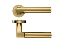 Millan Lever On Round Rose Satin Brass