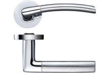 Door Handle Olympus Lever On Round Rose SC/CP