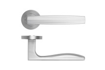 Apennine Lever On Round Rose Satin Chrome Finish