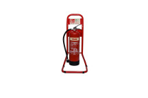 Fire New Single Red Tubular Stand, C/W Sign Plate & Brkts