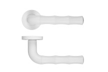 Vasco Lever On Round Rose Powder Coated White Finish