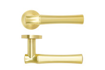 Aldo Lever On Round Rose Satin Brass Finish