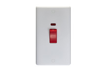 Cooker Switch DP 2 Gang 45a White*