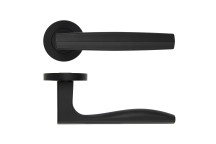 Apennine Lever On Round Rose Oscuro Matt Black Finish