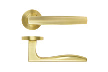 Apennine Lever On Round Rose Satin Brass Finish