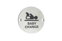 Signage Sex Circ Symbol Baby Change SSS 76mm*