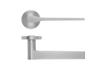 Gio Lever On Round Rose Satin Chrome Finish