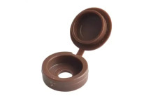 Hinged Screw Cap 6-8 Gauge Dark Brown (100)*