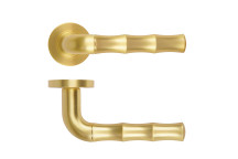 Vasco Lever On Round Rose Satin Brass Finish