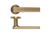 Frigo Lever On Round Rose Antique Brass Finish