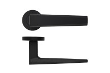 Veloce Lever On Round Rose Oscuro Matt Black Finish