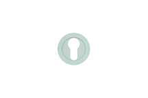 Euro Profile Escutcheon 50mm dia Powder Coated White