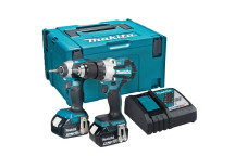 Makita Combi / Impact Driver Twin Kit DLX2507 LXT BL 18v 2 x 5.0amp