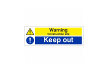 Signage Warning Keep Out Construction Site Rigid 600 x 200mm*