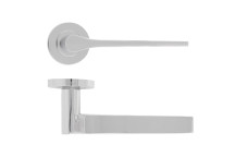 Gio Lever On Round Rose Polished Chrome Finish