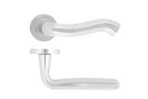 Rococo Lever On Round Rose Polished Chrome Finish