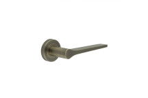 Apennine Lever On Round Rose Antique Brass Finish