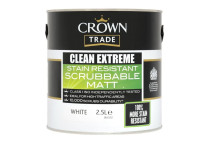 Crown Trade Clean Extreme Scrubbable Matt White 2.5L