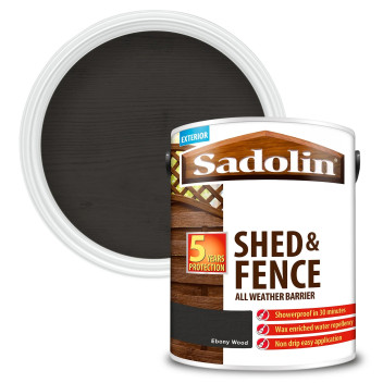 Sadolin Shed And Fence Paint Ebony Wood 5L