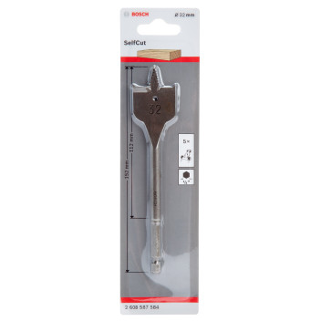 Bosch Self Cut Flat Bit 32mm x 152mm*