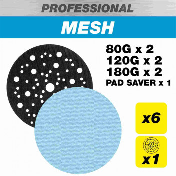 Trend AB/150/M7/P Pro 150 Orbital Sanding Disc 80/120/180/Ps 7Pk