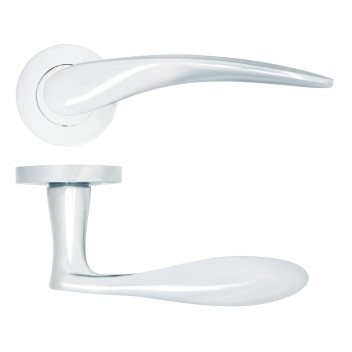 Door Handle Merida Round Rose Lever CP*
