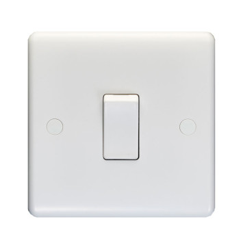 Switch 10A 1 Gang 2 Way White*