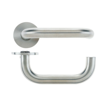 Door Handle 19mm RTD Unsprung Lever On Slimline 4mm Rose 304 SSS*