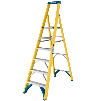 Werner 717 Series Fibreglass Platform Stepladder 6 Tread