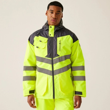 Regatta Hi-Vis Yellow Tactical Parka Jacket L Regatta Hi-Vis Yellow Tactical Parka Jacket L