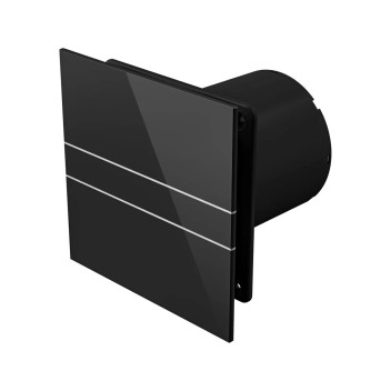 Extractor Fan Mela Air Glass Timer 100mm Black