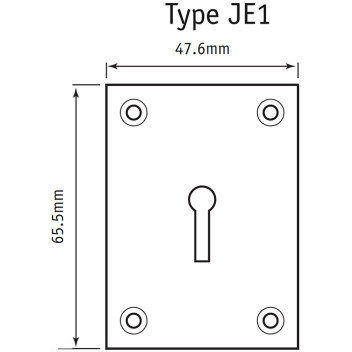 Escutcheon Std Lock Profile Self Adhesive PB*