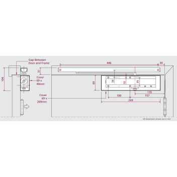 Door Closer Size 2-4 Ezykam Slide Arm SNP*